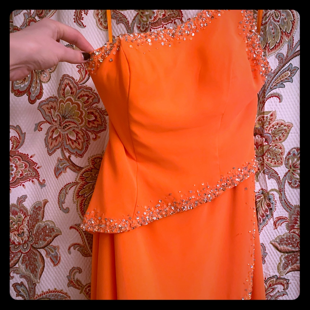 Orange Evening Gown/Formal